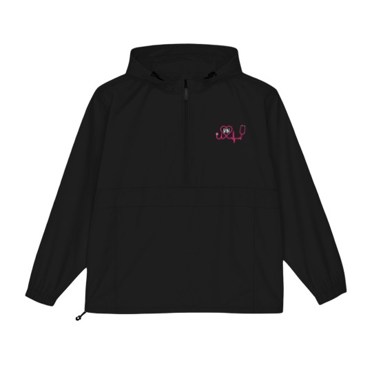 Discover Registered Nurse RN EKG Stethoscope Heart Heartbeat Packable Anorak Jackets