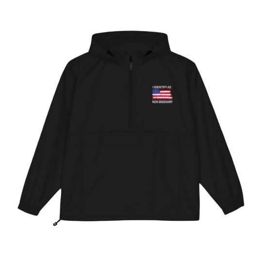 Discover I Identify As Non Bidenary Packable Anorak Jackets, Conservative Packable Anorak Jackets, Trump Packable Anorak Jackets