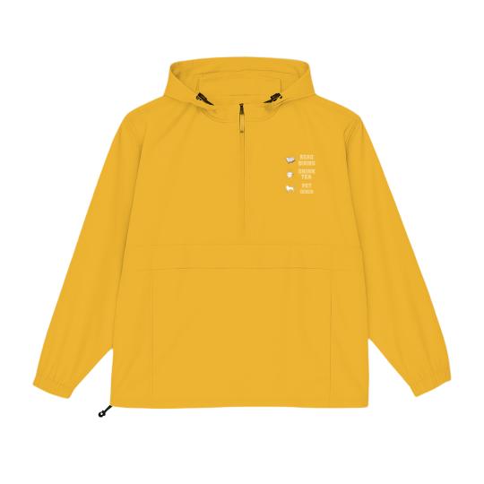 Discover Read Books, Drink Tea, Pet Dogs Packable Anorak Jackets