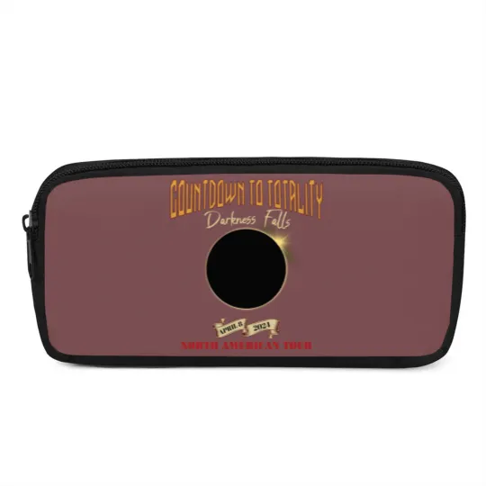 Discover Total Solar Eclipse Pencil Cases April 8th 2024, Rock Concert Tour Pencil Cases with Path of Totality Cities