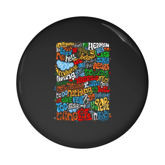 Discover Lennon Imagine Quote Pin Buttons