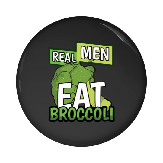 Discover Real Men Eat Broccoli - Men - Pin Buttons