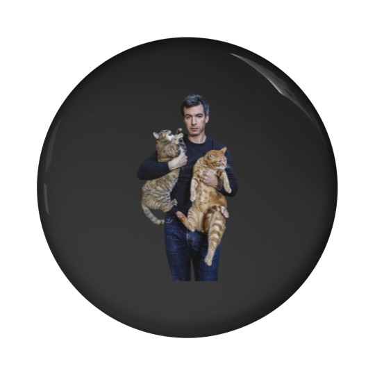 Discover Nathan Fielder and His Cats Classic Pin Buttons
