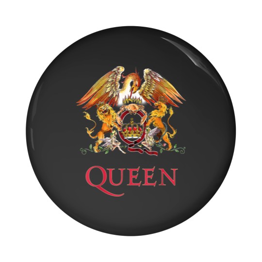 Discover Queen White Crest Freddie Mercury Brian May Pin Buttons Pin Buttons