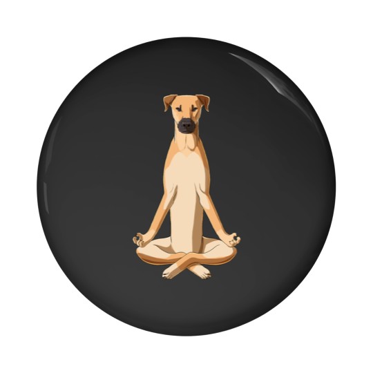 Discover Black Mouth Cur Dog meditate Pin Buttons