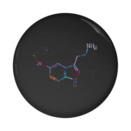 Discover Serotonin Molecule Formula Pin Buttons