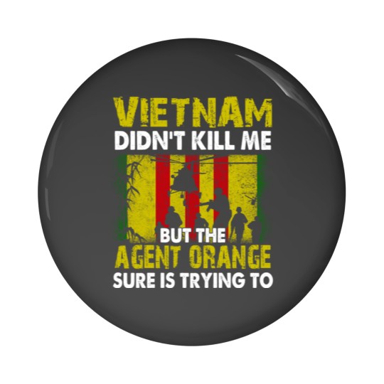 Discover Vietnam Veteran Agent Orange Pin Buttons