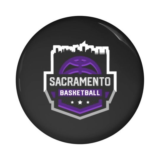 Discover Classic Sacramento Basketball Stars Skyline Pin Buttons