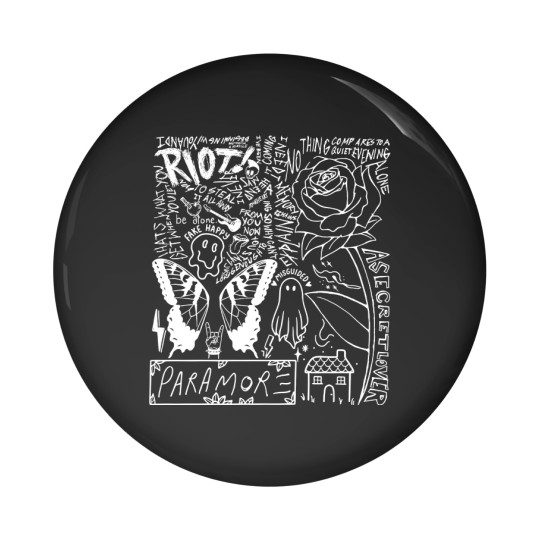 Discover Paramore Doodle Art Pin Buttons, Vintage Paramore Album Lyrics Merch Pin Buttons