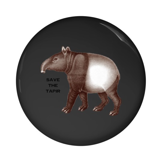 Discover Malayan Tapir - Save the Tapir, I Love Tapirs Pin Buttons
