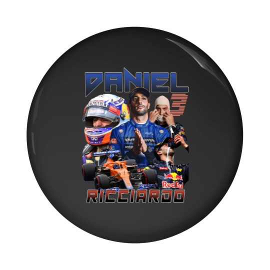 Discover Daniel Ricciardo McLaren Racing 90s Vintage Bootleg Unisex Rap Pin Buttons