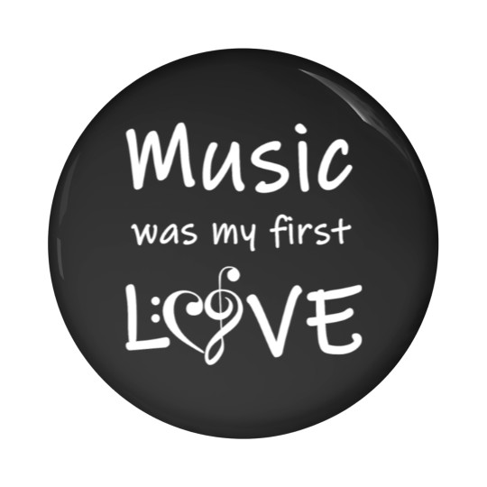 Discover Music was my first Love giftidea music star rock Pin Buttons