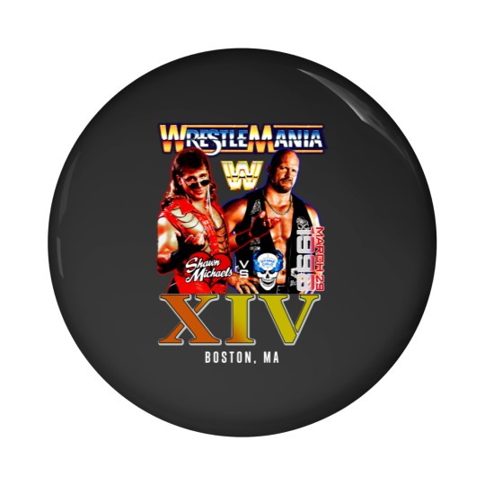 Discover New Wrestling Entertainment WrestleMania XIV 1998 Stone Cold Shawn Michaels Vintage Pin Buttons