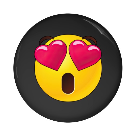 Discover Emoji Heart Eyes Valentines Pin Buttons