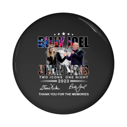 Discover Billy Joel Stevie Nicks Two Icons One Night 2023 Thank You Pin Buttons