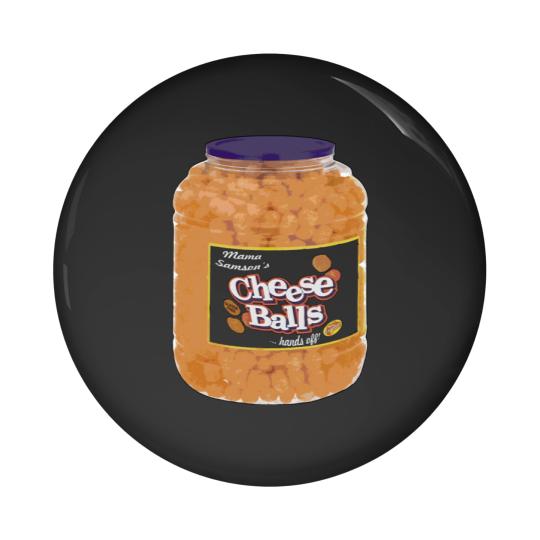 Discover Cheese Balls fan art parody Pin Buttons Pin Buttons