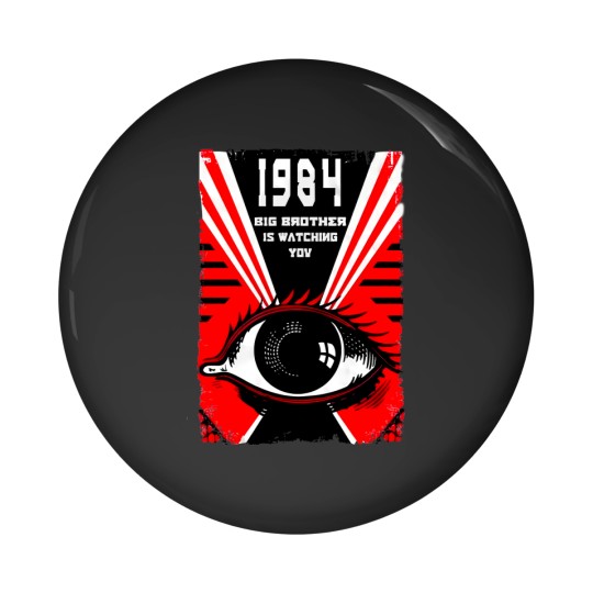 Discover 1984 V10 (Orwell) Poster Men Pin Buttons