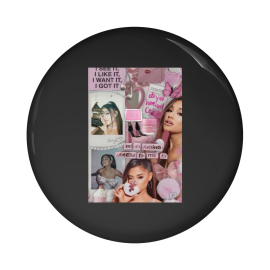 Discover Vintage Ariana Grade Pin Buttons, Music Concert Graphic Pin Buttons