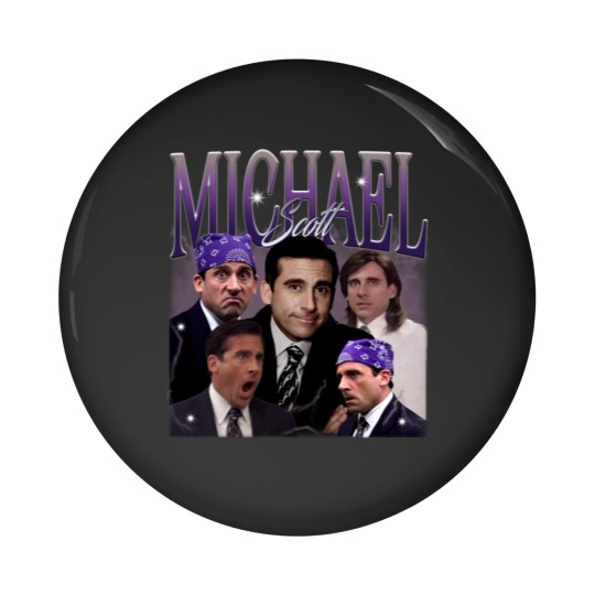 Discover Retro Michael Scott Pin Buttons, Limited Michael Scott Vintage Pin Buttons, Michael Scott Gift