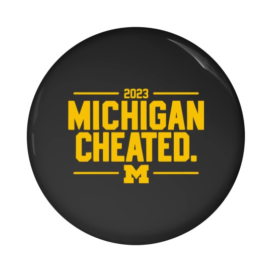 Discover Michigan Cheated College Football Fan Pin Buttons