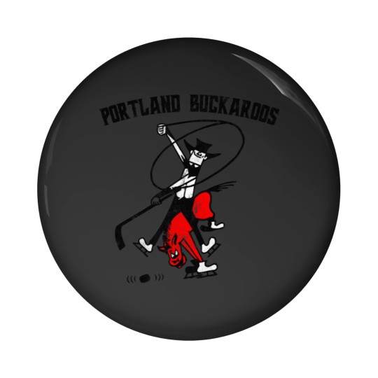 Discover Portland Buckaroos - Defunct Hockey Team - Vintage/Distressed Style - Ice Hockey - Pin Buttons