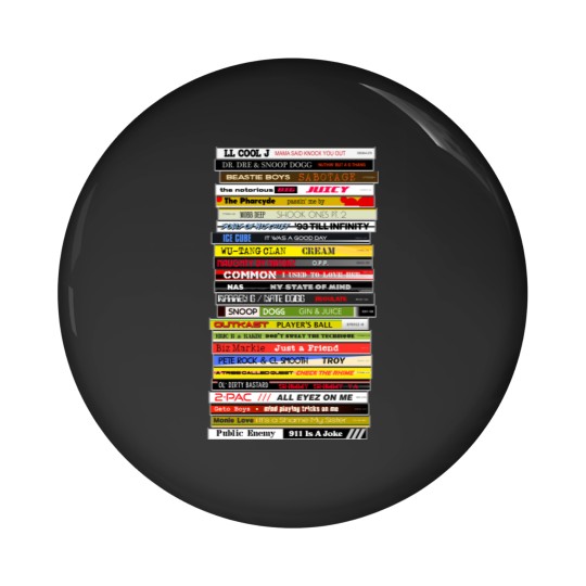 Discover 90s Hip Hop CD Stack - Hip Hop - Pin Buttons