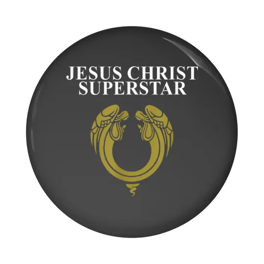 Discover Jesus Christ Superstar 1970 Classic Logo Black 4949 Pin Buttons