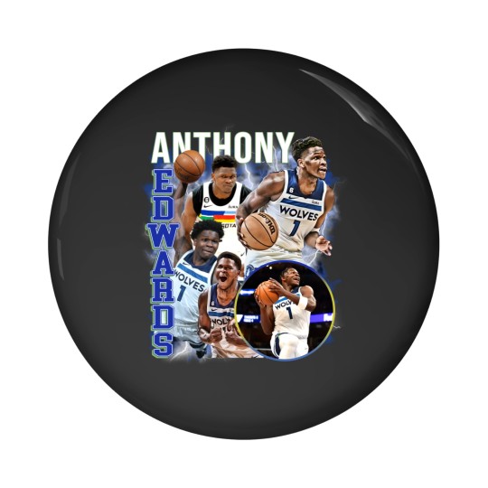 Discover Anthony Edwards Graphic Pin Buttons, Basketball Pin Buttons