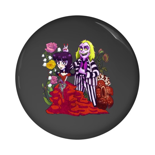 Discover Beetlejuice and Lydia Flowers Pin Buttons