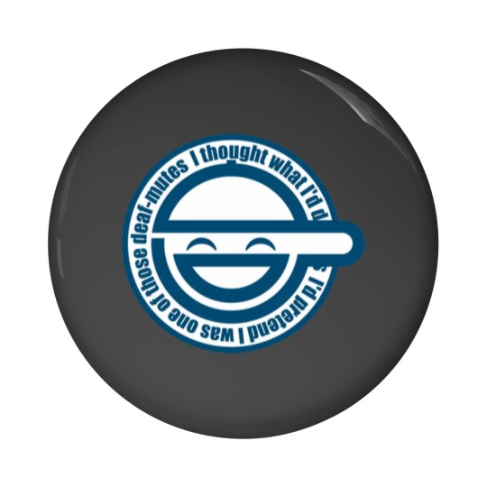 Discover The Laughing Man Logo Pin Buttons