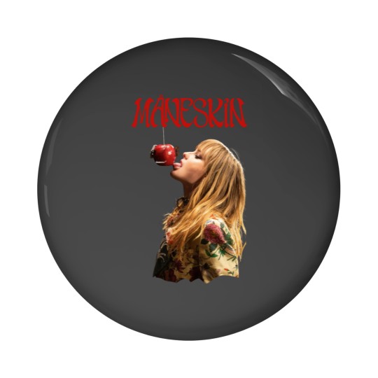 Discover Maneskin band poster art merch Pin Buttons / Victoria De Angelis print Pin Buttons