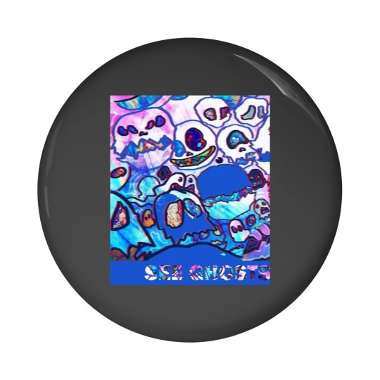 Discover Kids See Ghosts Kanye and Kid Cudi fan art tee Pin Buttons