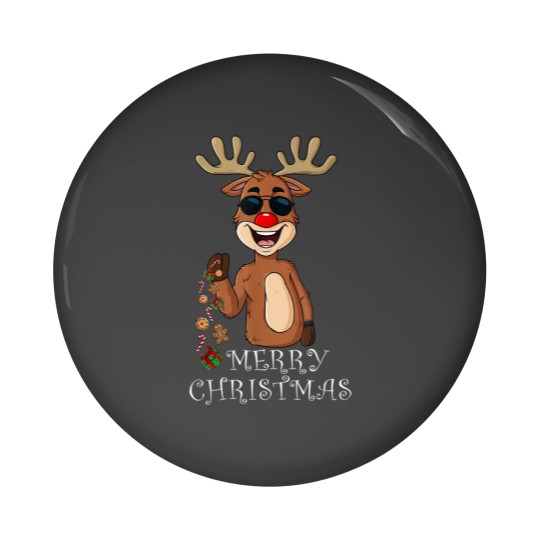 Discover Merry Christmas Reindeer Funny Family Pajamas Xmas Pin Buttons