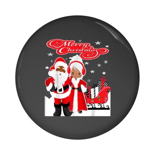 Discover Merry Christmas Santa Claus Mrs Claus African American Pin Buttons