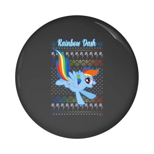 Discover My Little Pony Christmas Rainbow Dash Ugly Sweater Pin Buttons