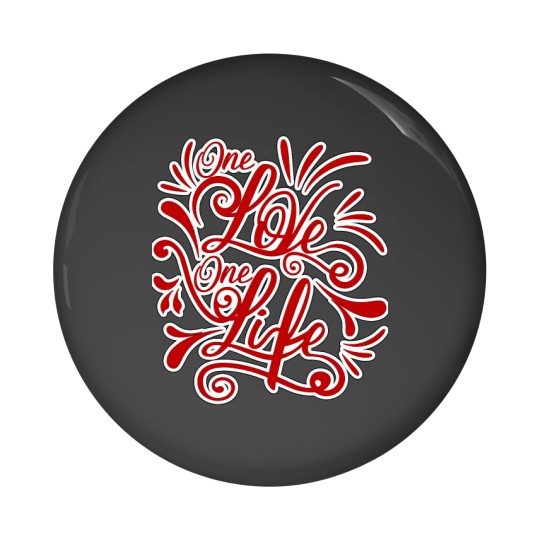 Discover u2 one love one life red Pin Buttons