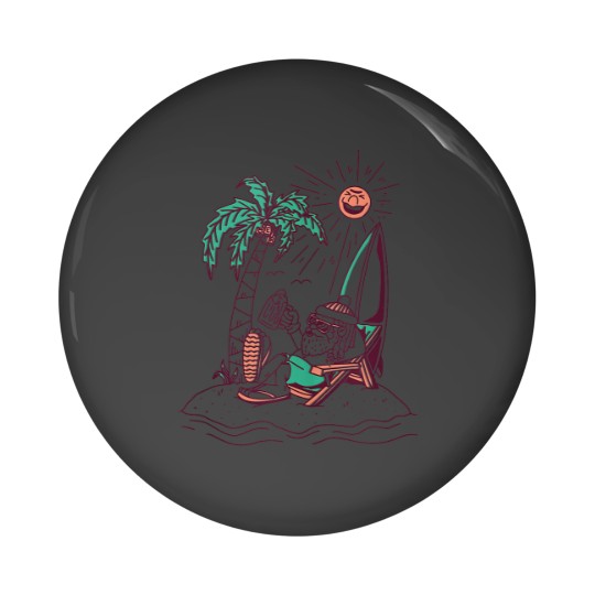 Discover Funny Summer Santa Christmas In July Pin Buttons