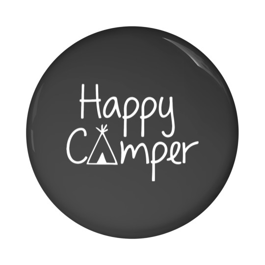Discover Happy camper Pin Buttons