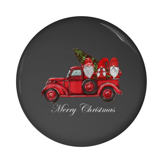 Discover Merry Christmas Vintage Red Truck Gnomes With Christmas Tree Pin Buttons