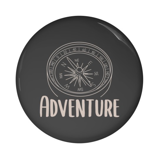 Discover Compass Lettering Pin Buttons