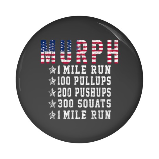 Discover Murph Challenge Memorial Day Workout Gym Gear Pa Pin Buttons
