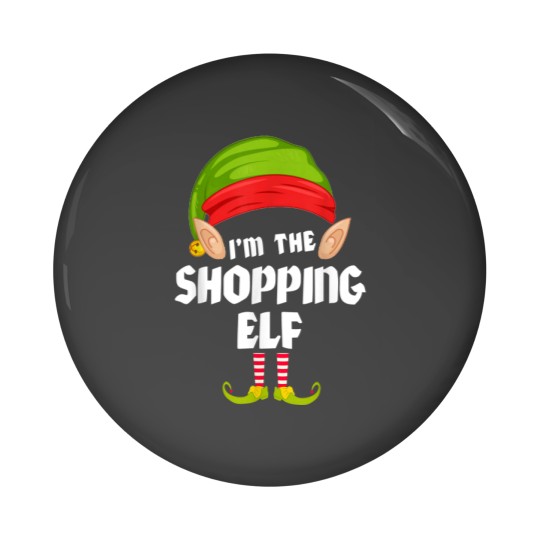 Discover Funny Shopping Elf Matching Family Group Pj Christmas Pin Buttons