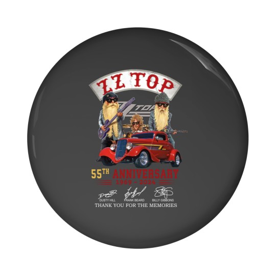 Discover ZZ Top 55th Anniversary Pin Buttons, ZZ Top Rock Band Pin Buttons