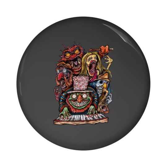 Discover Mr Teeth & Lightning Chaos Muppet Parody HORROR Pin Buttons