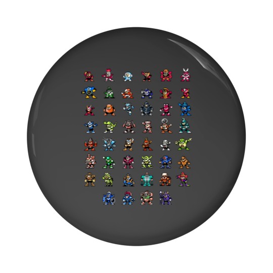 Discover Mega-Man 1-6 Robot Masters 1 Pin Buttons