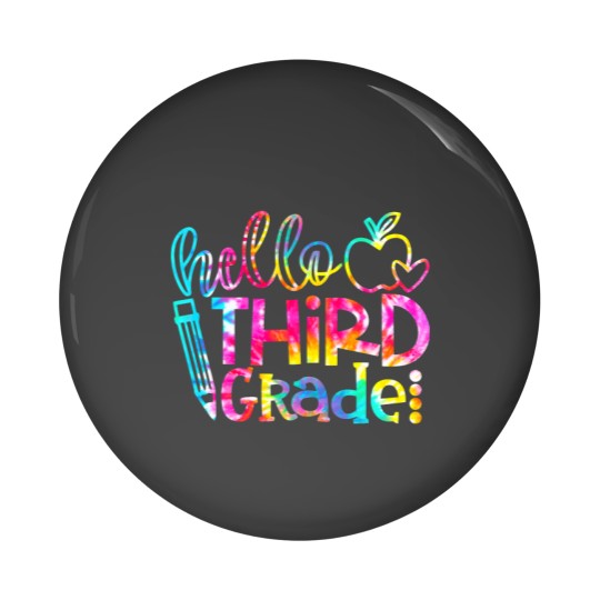 Discover Teacher Job Tie Dye Hello 3rd Grade Teacher Student Back To School Pin Buttons