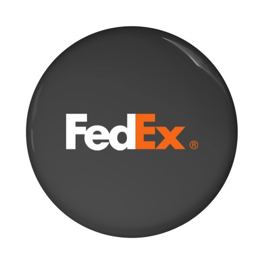 Discover FedEx Ground Delivery Logo Pin Buttons