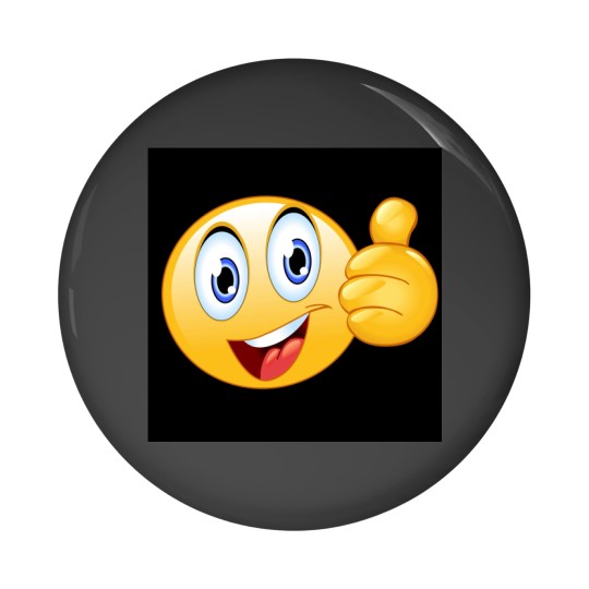 Discover Thumbs up smiley face Pin Buttons