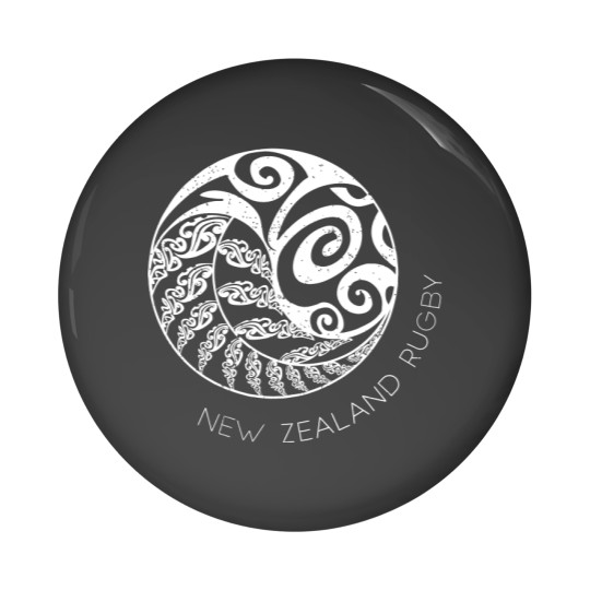 Discover New Zealand Rugby (Design On Back) Maori Inspired Pin Buttons