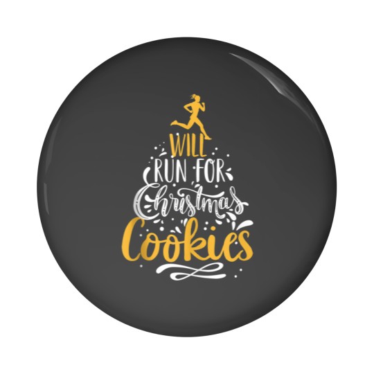 Discover Will Run For Christmas Cookies Lady Runners Workout Gift Pin Buttons